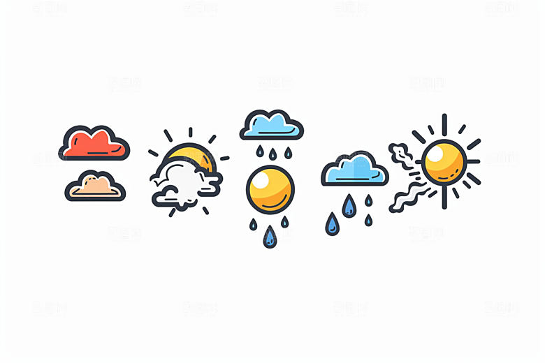 天气图标高清晴雨表素材