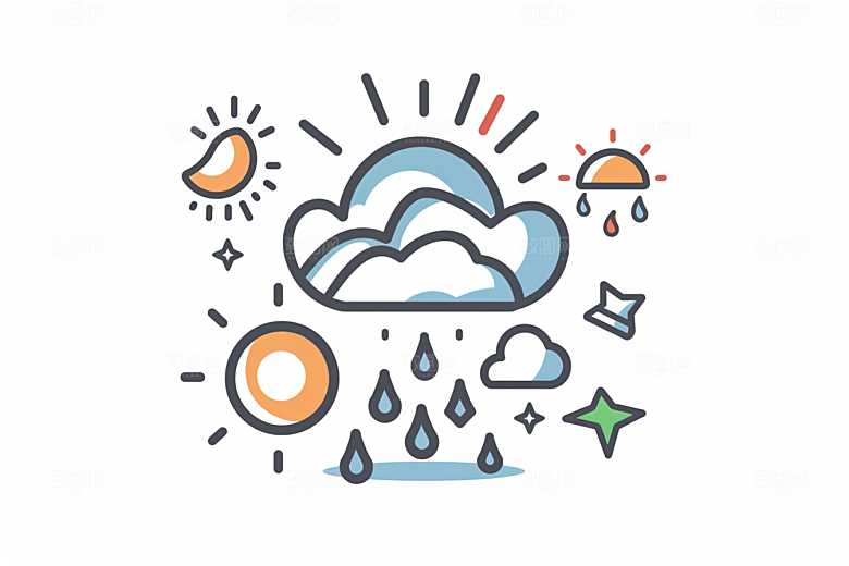 天气图标UI晴雨表素材