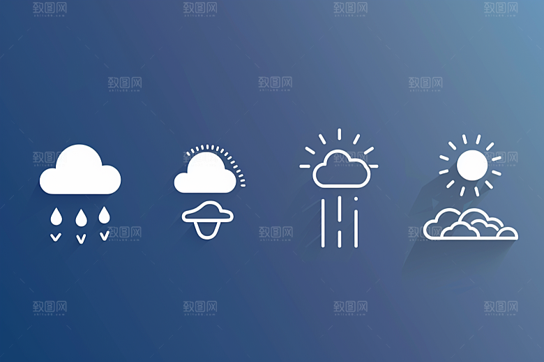 天气图标质感晴雨表素材