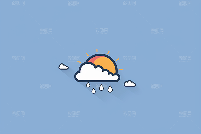 天气图标彩色设计感素材