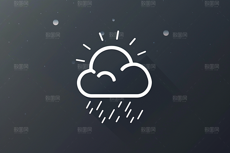 天气图标简约质感素材