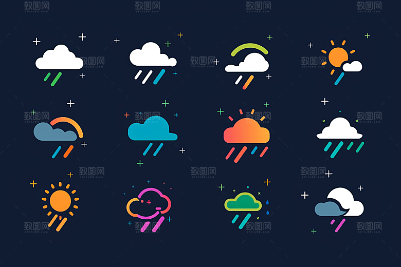 天气图标质感高清素材