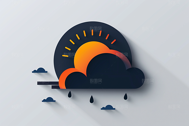 天气图标晴雨表高清素材