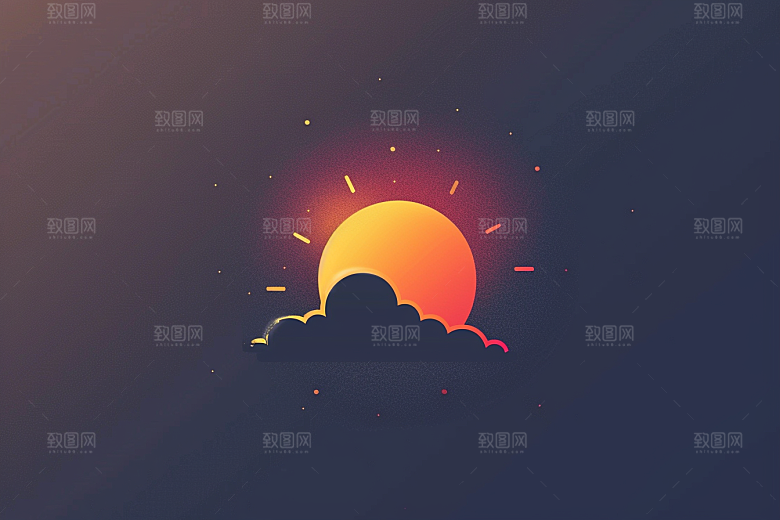 天气图标界面质感素材
