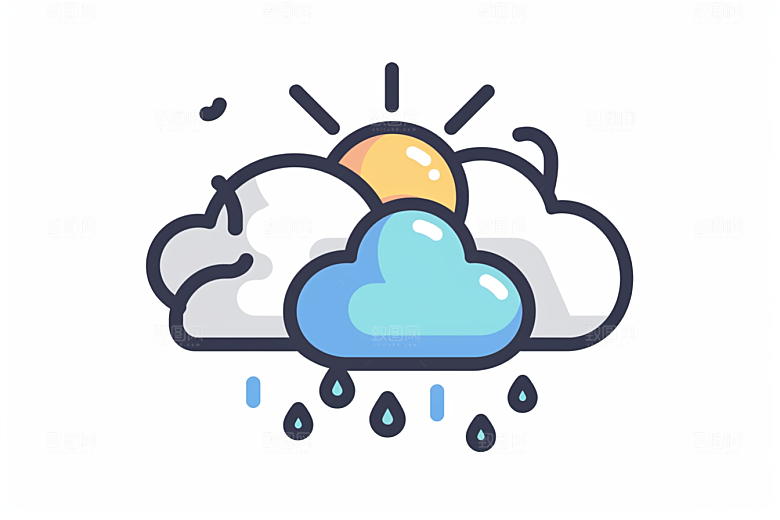 天气图标简约UI素材