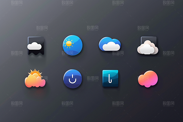 天气图标高清UI素材