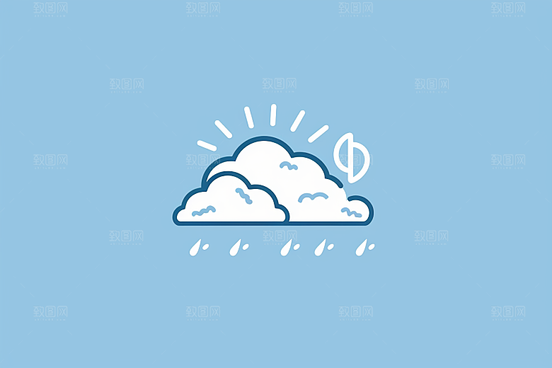 天气图标彩色图形素材