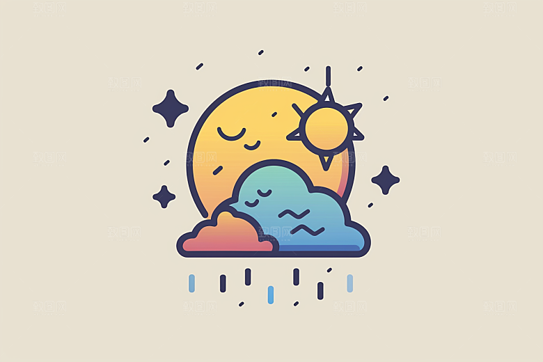 天气图标图形界面素材