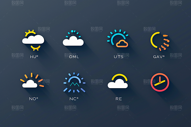 天气图标界面高清素材