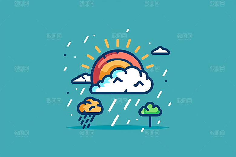 天气图标天气预报图形素材