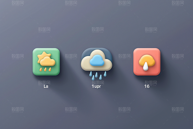 天气图标天气预报晴雨表素材