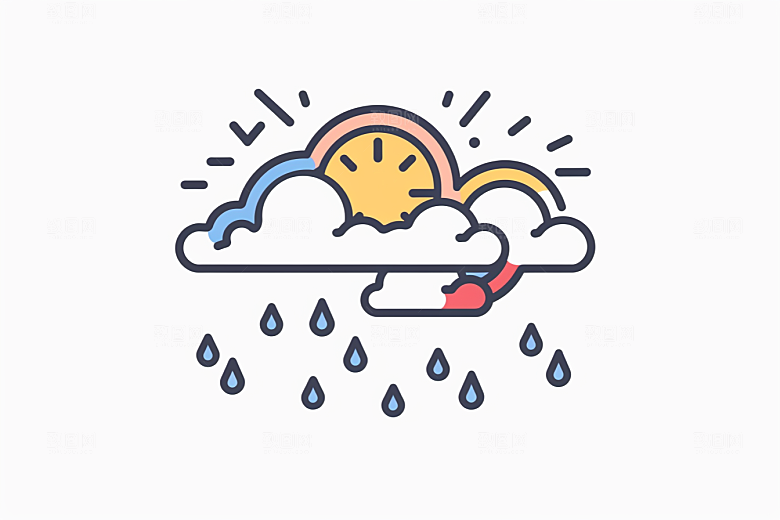 天气图标界面晴雨表素材