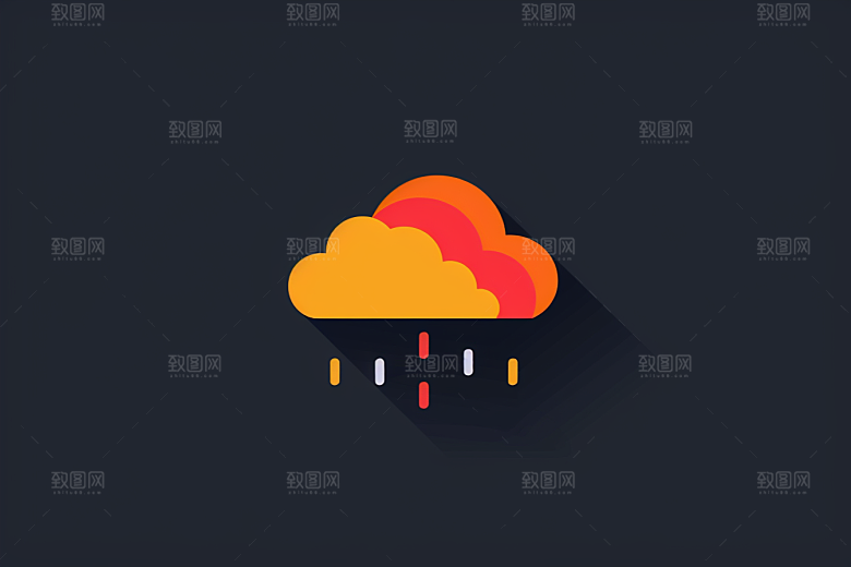 天气图标晴雨表彩色素材