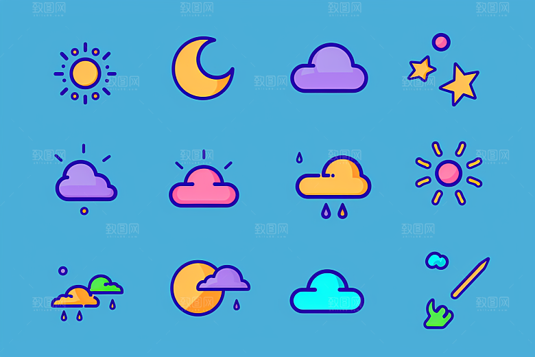 天气图标高清UI素材