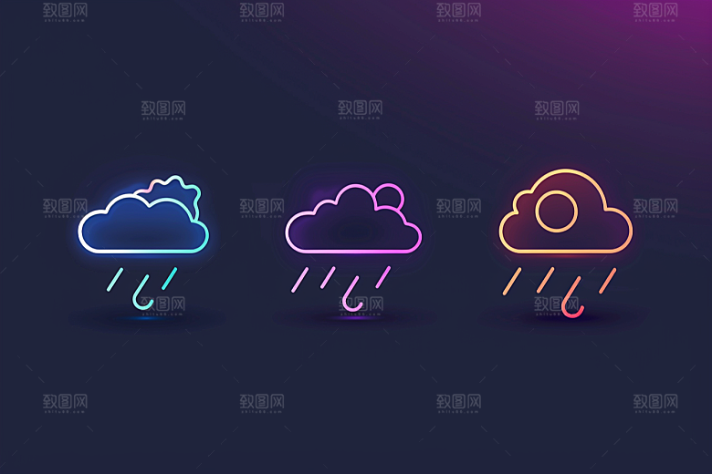 天气图标图形天气预报素材