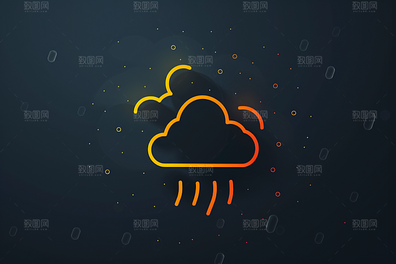 天气图标彩色天气预报素材
