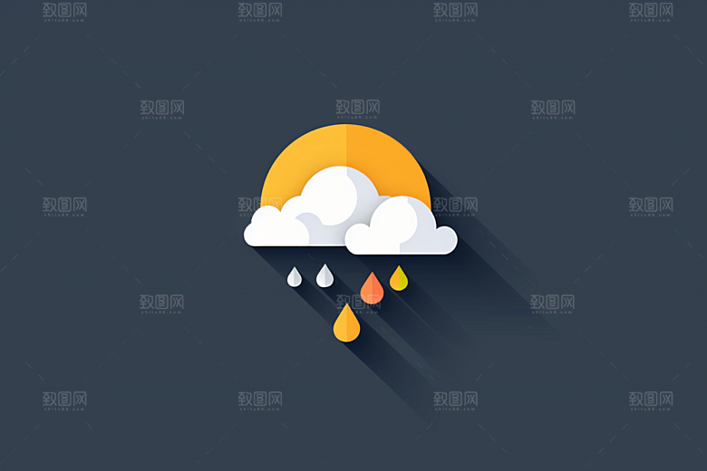 天气图标天气预报设计感素材