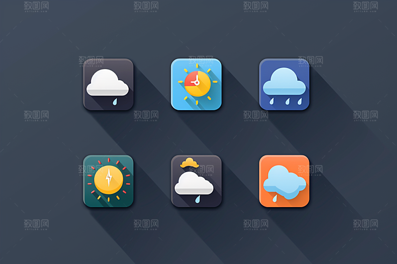 天气图标高清界面素材