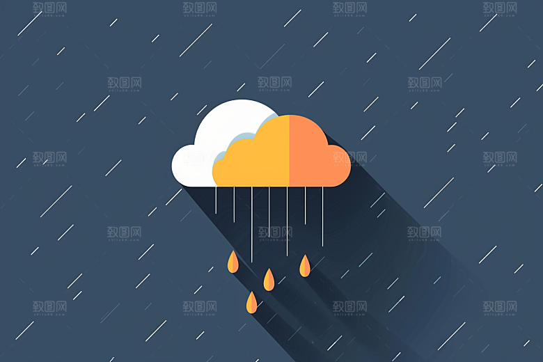 天气图标简约质感素材