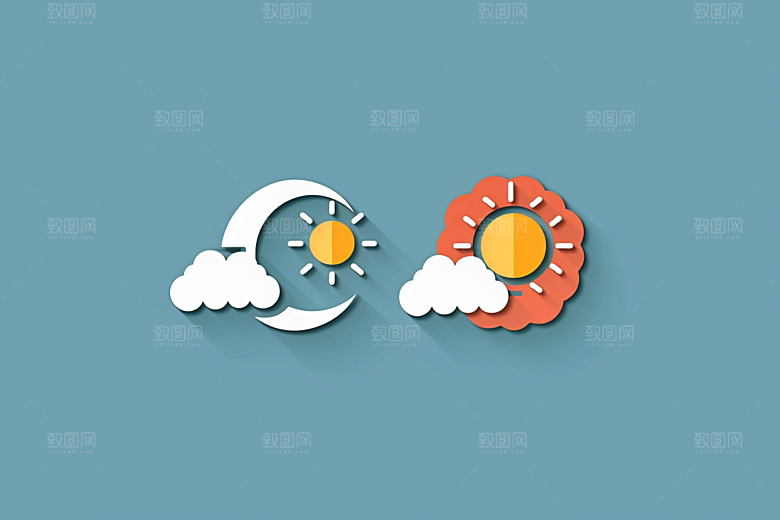 天气图标质感UI素材