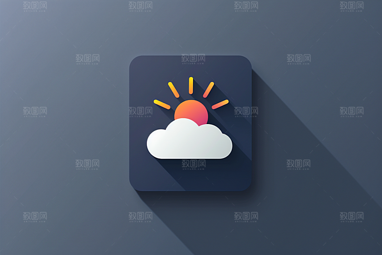 天气图标界面彩色素材