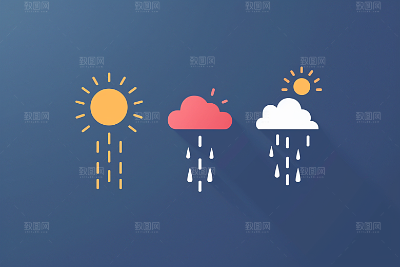天气图标天气预报高清素材