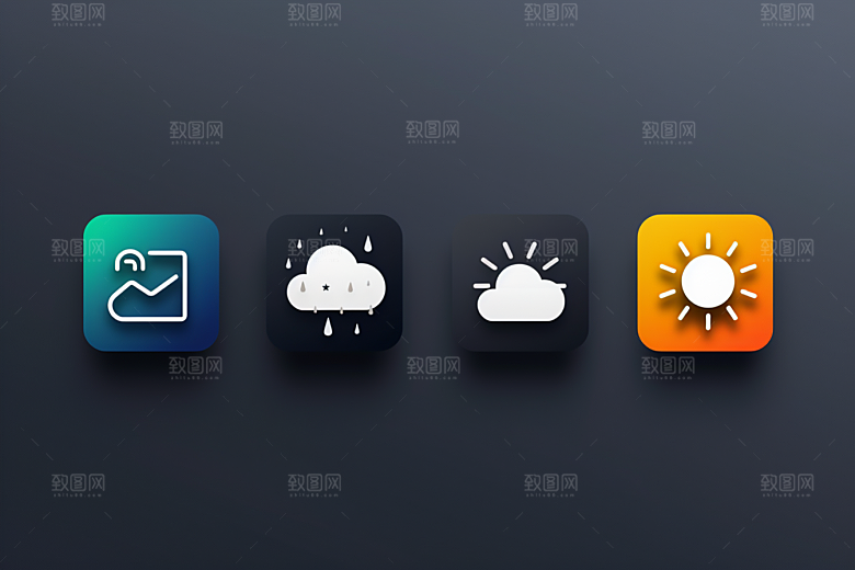 天气图标质感高清素材