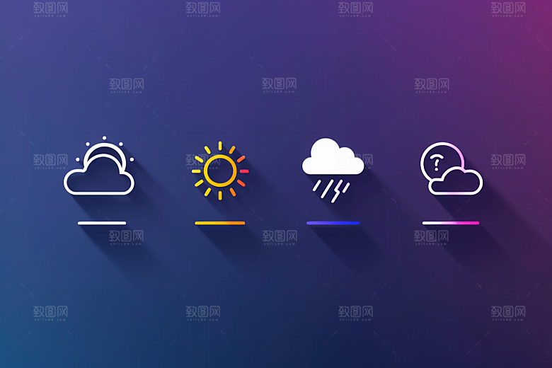 天气图标图形界面素材
