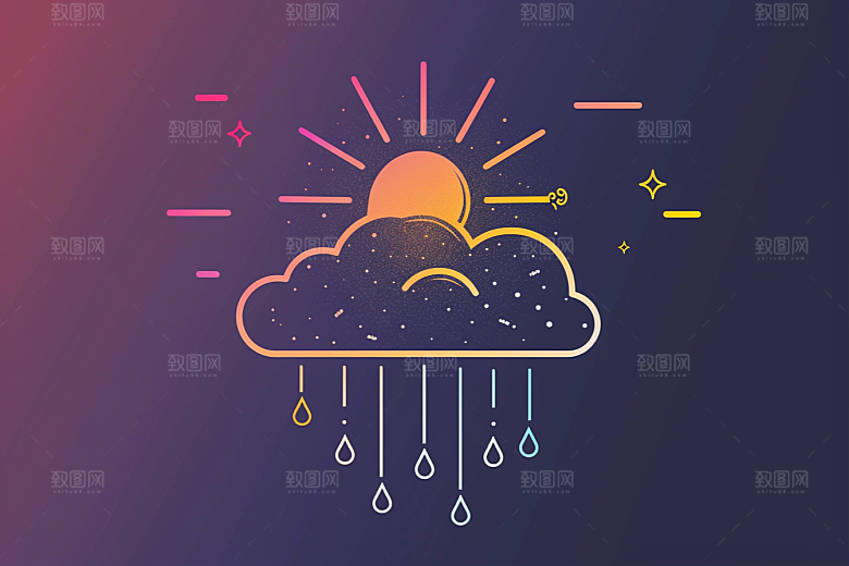 天气图标质感UI素材