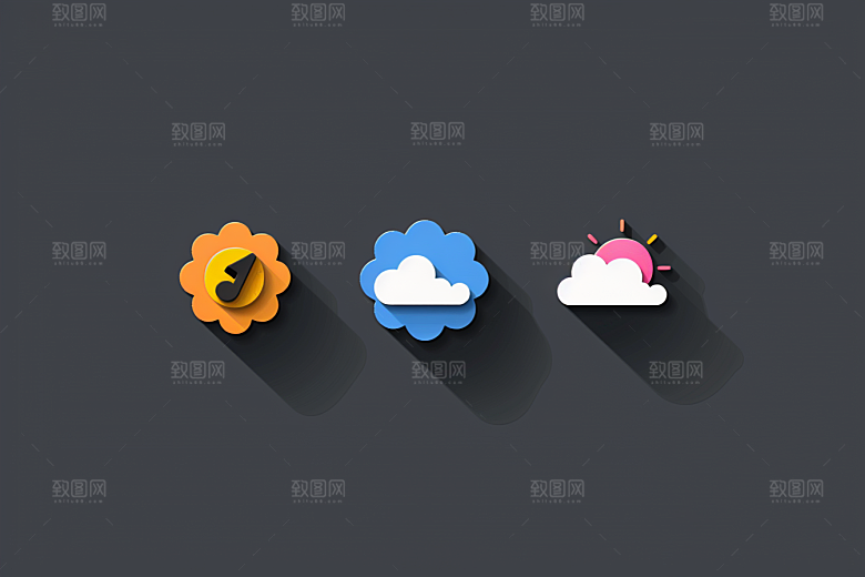 天气图标晴雨表图形素材
