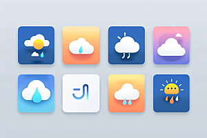 天气图标图形简约素材