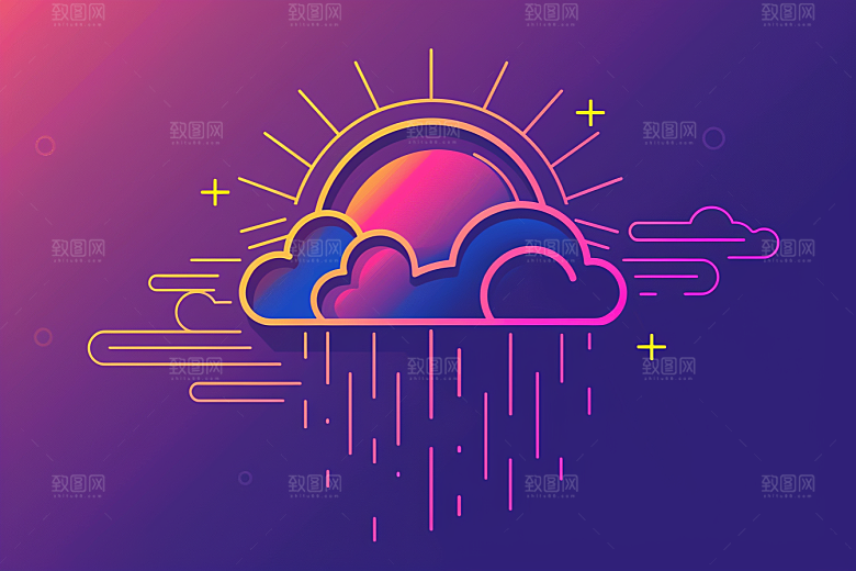 天气图标晴雨表质感素材