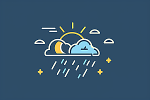 天气图标晴雨表天气预报素材
