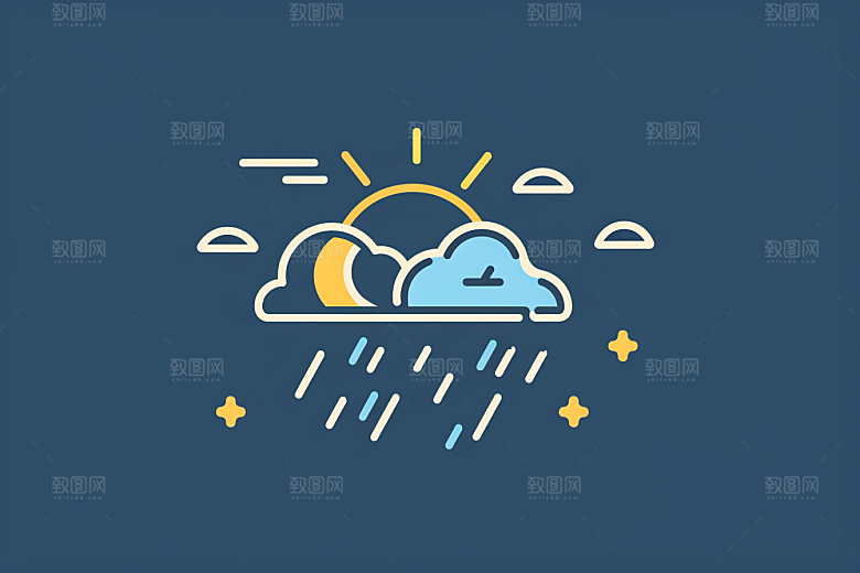 天气图标晴雨表天气预报素材