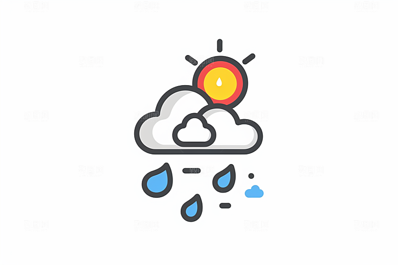 天气图标简约设计感素材