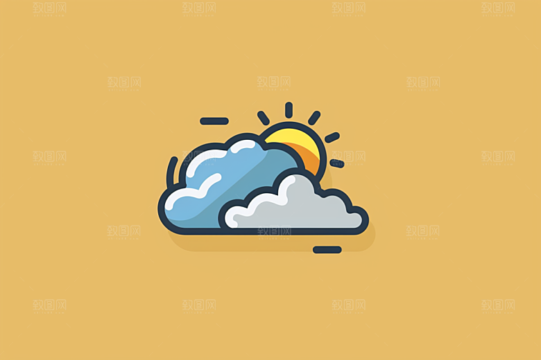 天气图标天气预报界面素材