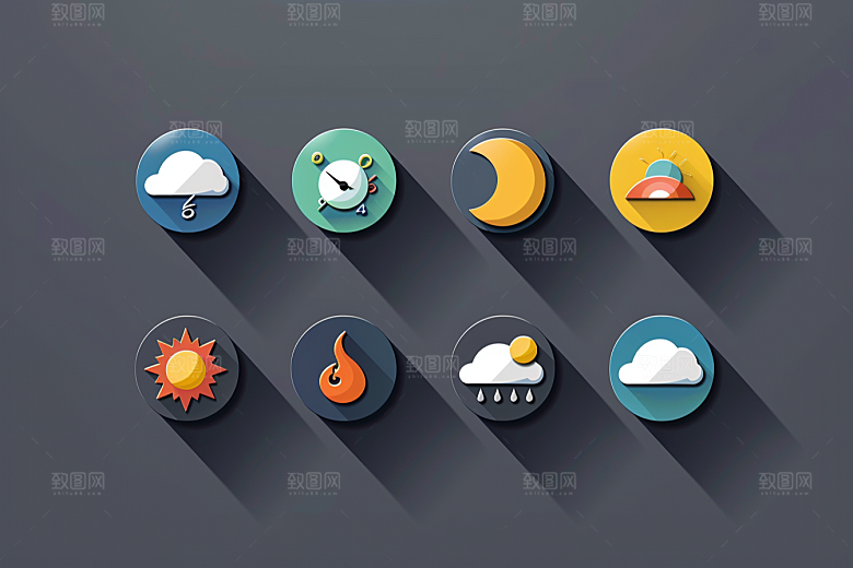 天气图标简约高清素材