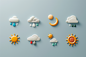 天气图标图形晴雨表素材