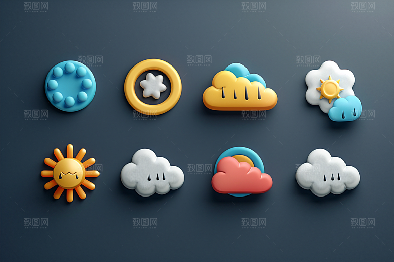 天气图标UI设计感素材