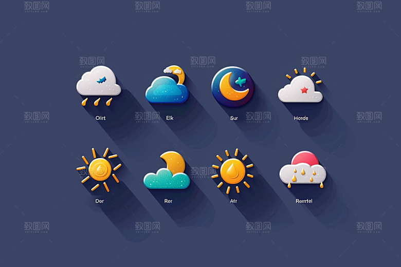 天气图标晴雨表高清素材