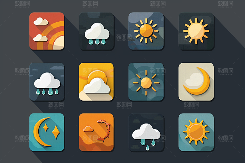 天气图标高清设计感素材