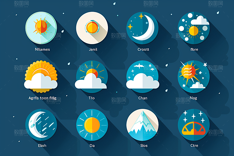 天气图标界面图形素材