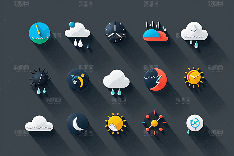 天气图标界面UI素材