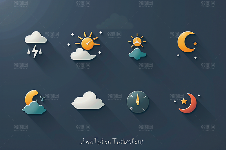 天气图标彩色高清素材