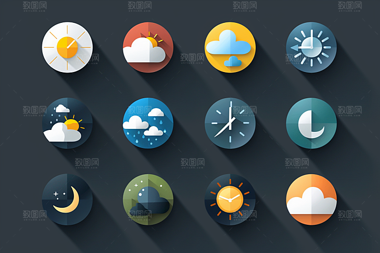 天气图标高清UI素材