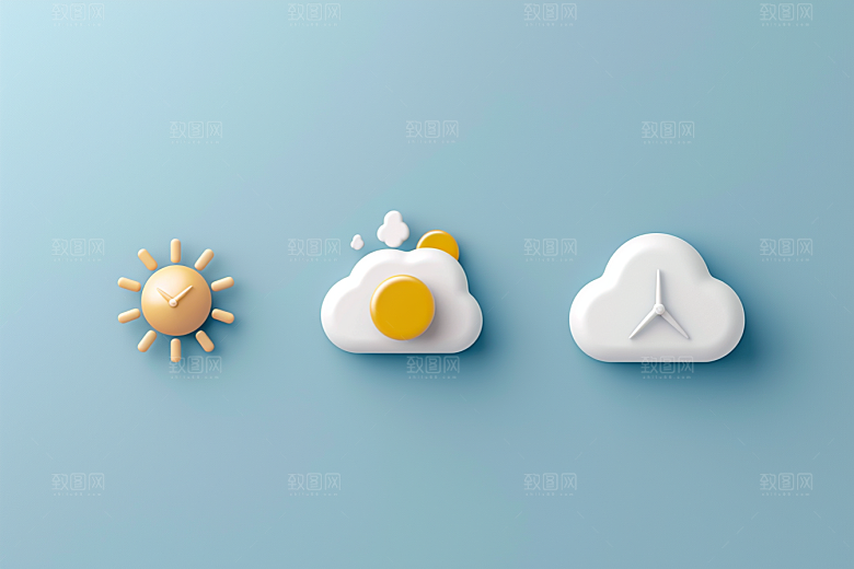天气图标高清界面素材
