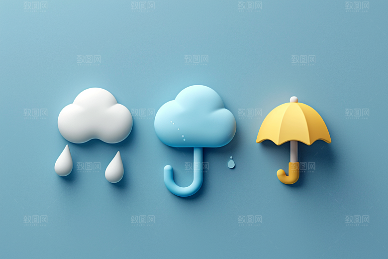 天气图标晴雨表界面素材