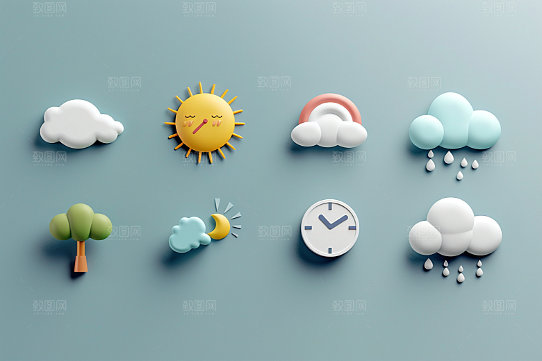天气图标界面图形素材