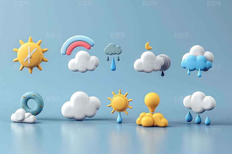 天气图标设计感晴雨表素材