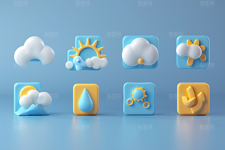 天气图标设计感晴雨表素材